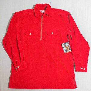 Vintage NWT Marlboro Unlimited 1/4 zip up corduroy jacket men's sz S red colour
